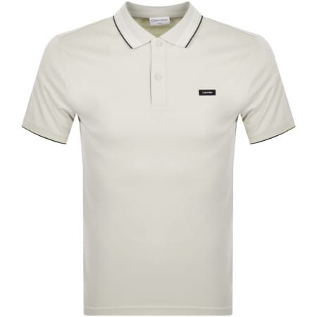 Calvin Klein Slim Fit Polo T Shirt Beige male x Large